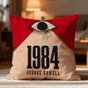 Hot N-NNineteen Eighty-Four Cushion Cover Soft Washable Pillow Case Multi-Scene for Couch Bed Travel Office Use