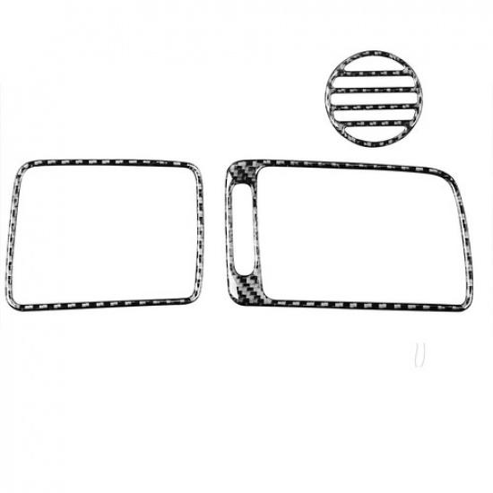 3Pcs For Honda Civic Carbon Fiber Passenger Side Air Vent Outlet Cover Trim