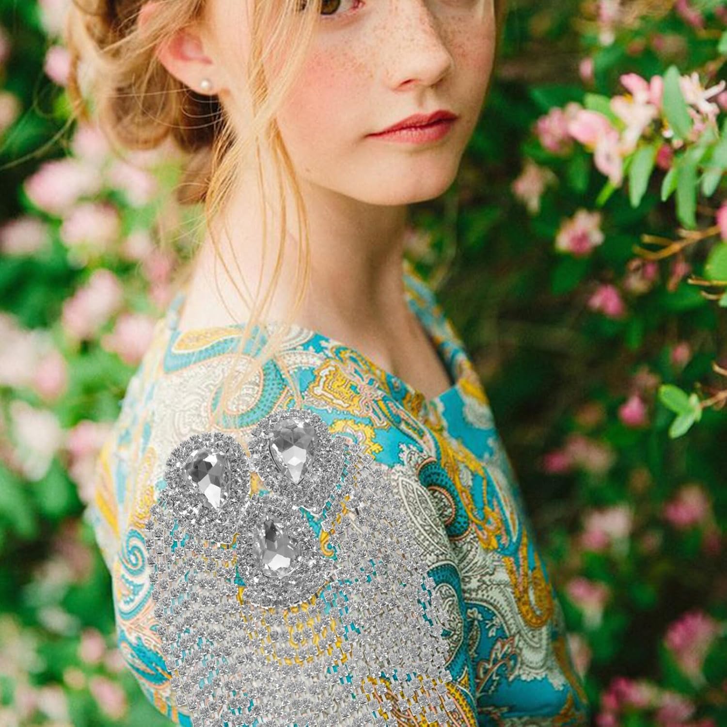 

Кристальные стразы наплечные эполеты, Наплечные эполеты с кисточками, Кристальная бахрома, Наплечные эполеты с кисточками, Тканевые аксессуары, Броши