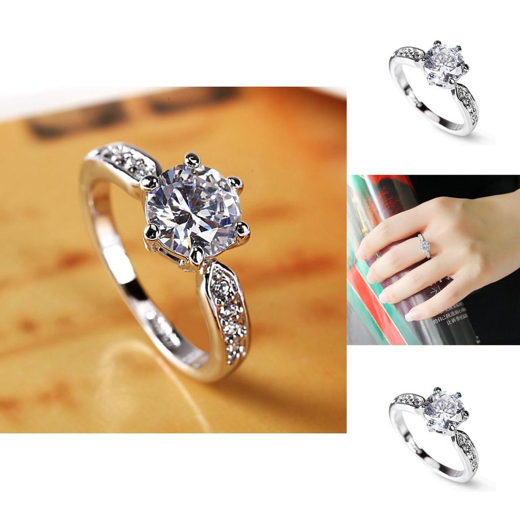 Eleganter Damenring Geometrisch Weißkupfer mit Zirkonia für Hochzeiten und Verlobungen