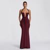 Elegant Holiday Style Backless Neck Hip Wrap American Dress Women's 2026 Summer New Cross-border European and American Style Women's Clothing