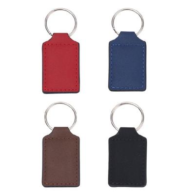 10 Pieces Sublimation Blank PU Leather Keychains Customizable Heat Transfer Keyrings Supplies Creative Birthday Gift