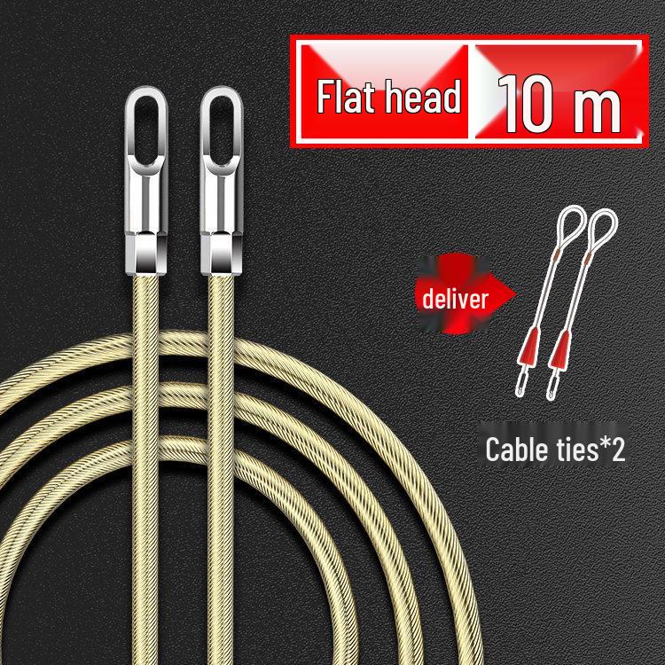 Universal Steel Wire Pipe Threading Tool - Manual Spring Head Electrician Puller