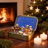 Holy Family Nativity Manger Scene Kit Metal Tin Box Xmas Manger Ornaments  Home Decor