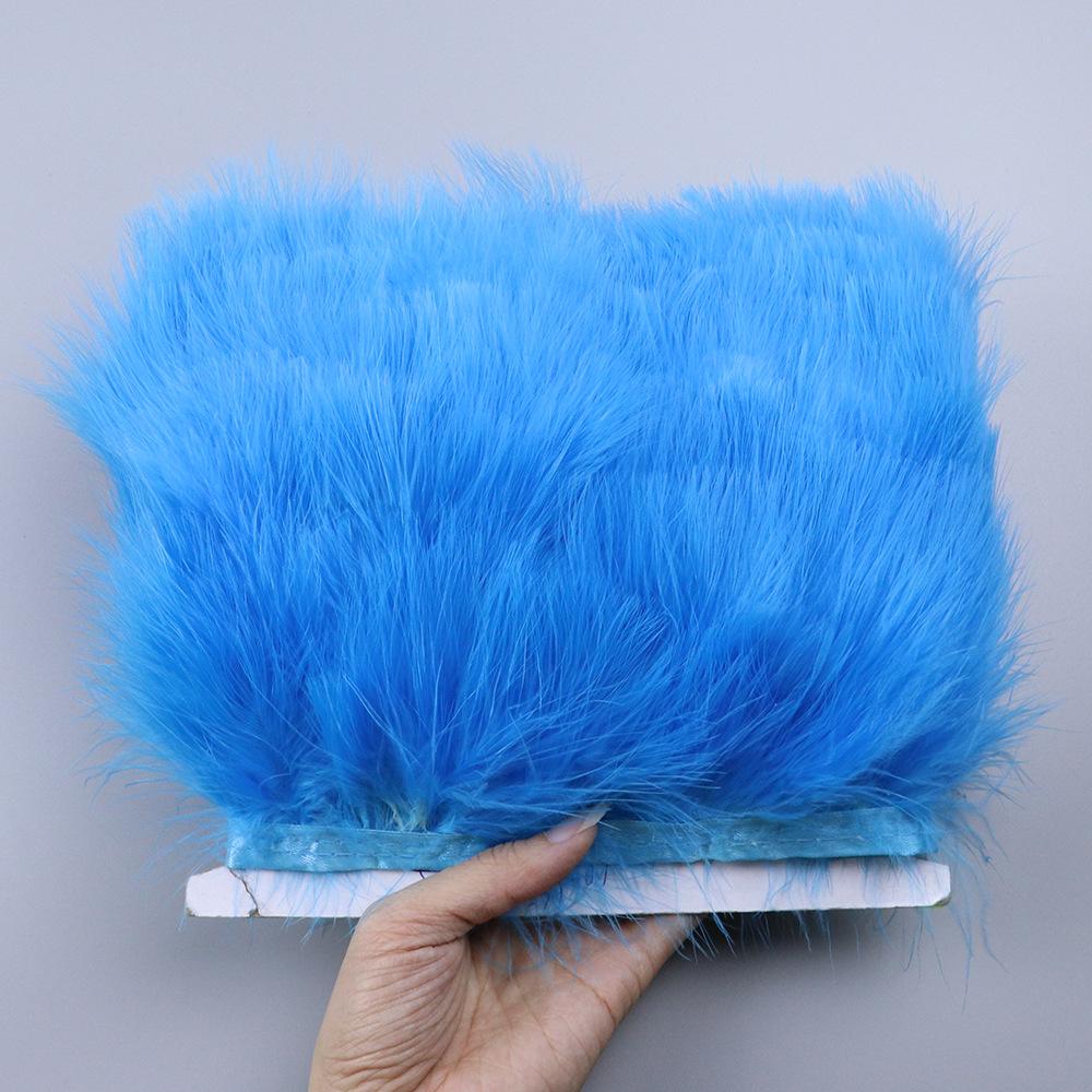 Encryption 8-10Cm Vascular Flannel Edge Clothing Accessories Material Colored Turkey Fluff Skirt Headdress