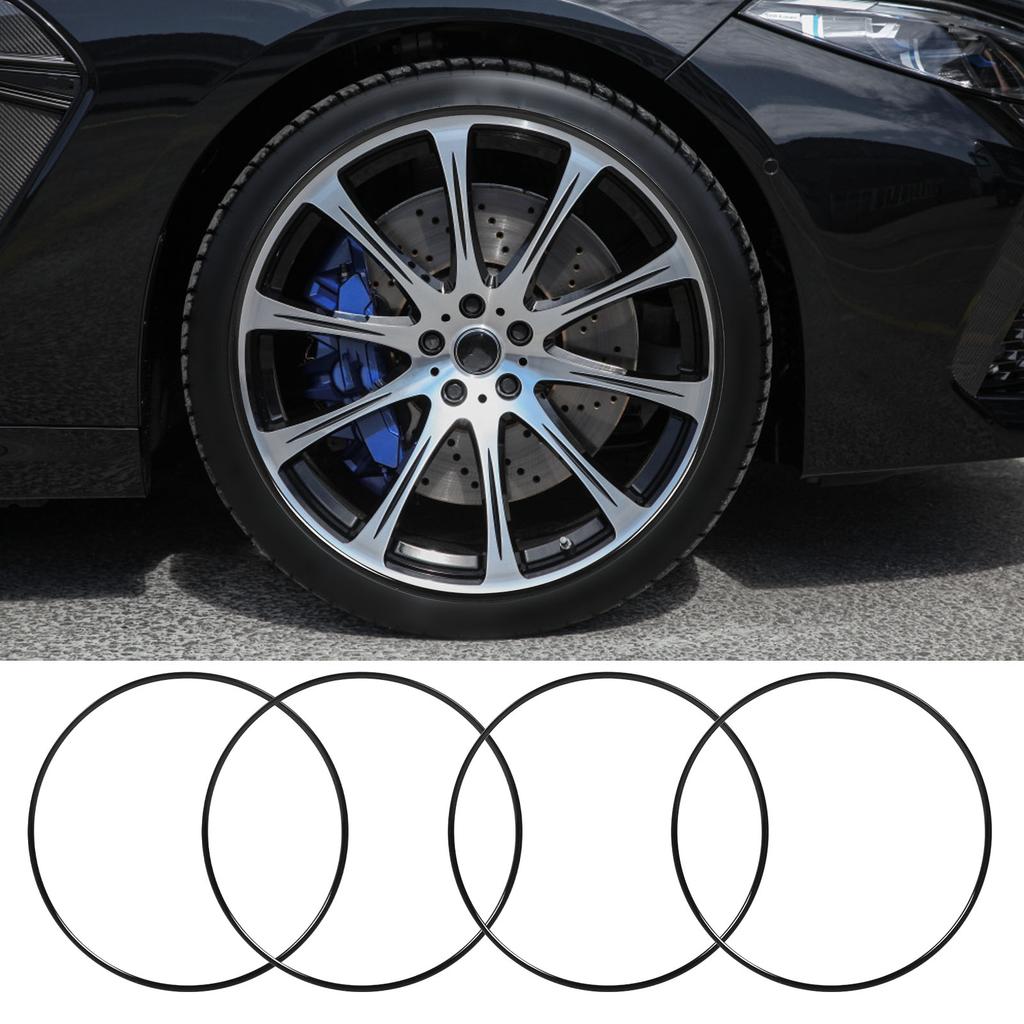 4Pcs Wheel Protector Strip Scratch Resistant Stylish Look Adhesive Installation Wheel Hub Guard Strip for 19in Car Wheel Hub