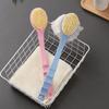 Double-Sided Bath Brush & Scrubber with Long Handle