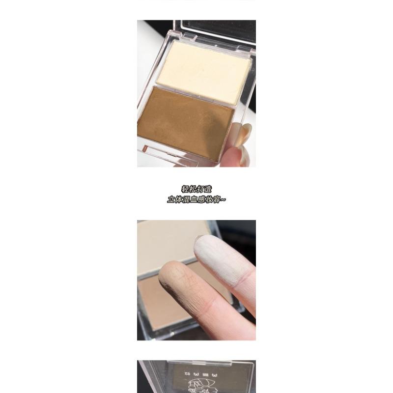 Dual Color Contour Highlighter Palette For Face Makeup