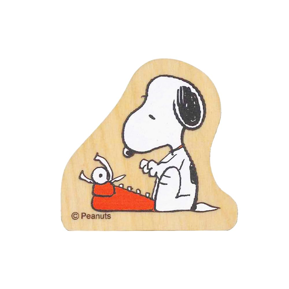Face Stamp Snoopy Wood Piece Snoopy Typewriter Children's 2283-001