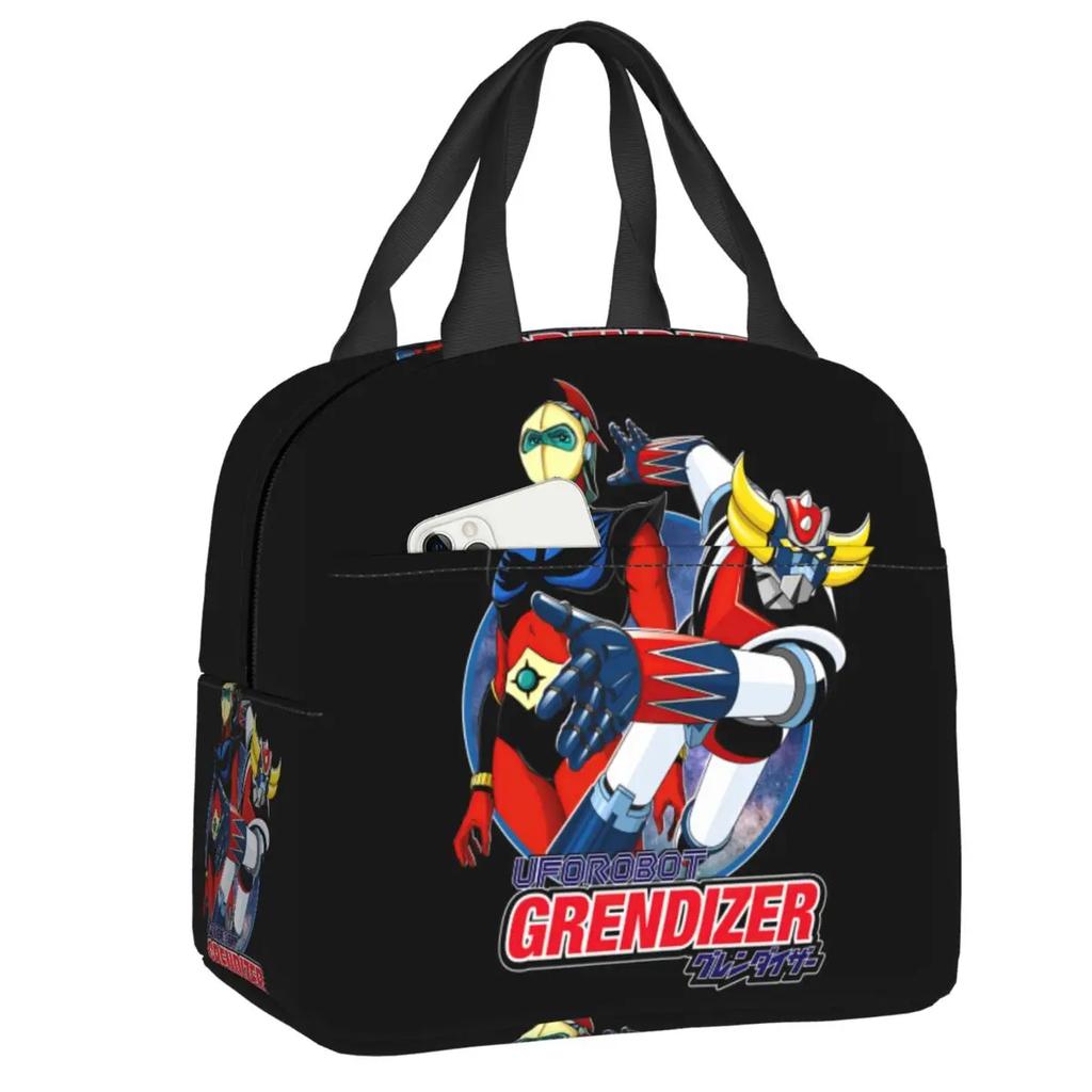 Goldorak Grendizer Actarus Isolierte Lunchtasche für Picknick UFO Roboter Goldrake Auslaufsicher Thermokühltasche Bento Box Frauen Kinder