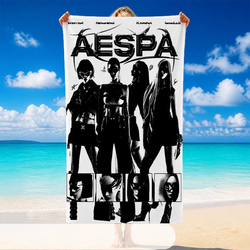 aespa Beach Towel, Soft Large Absorbent Towel For Beach Swimming Pool Travel Vacation