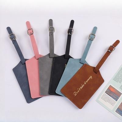 PU Leder Business Gepäckanhänger Koffer Adressanhänger Gepäckanhänger Bordkofferanhänger Namensschild ID Adresse Clip Reisezubehör