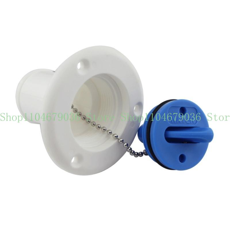 652F For Caravans Campers VansTruck Nylon Plastic Deck Filler Marine Hardware Uv Stabilized Socket Boats Motorhome Yacht blue cover