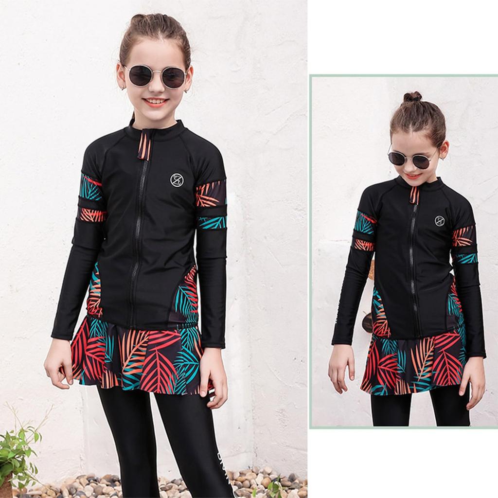 Kids Swimsuit for Boys and Long Sleeve Rash Separate Top and Bottom UV UV Competitive Water [NICEYY] Girls, Guard, Set, Swimwear, Protection,