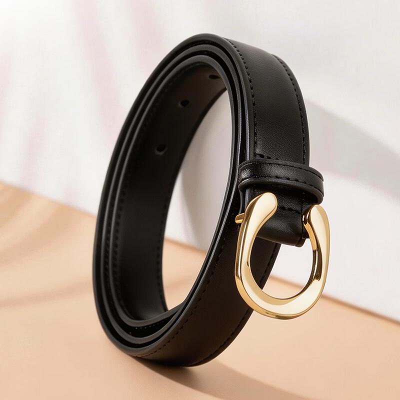 Septwolves Women s Versatile Pin Buckle Leather Belt 100cm (One Size)