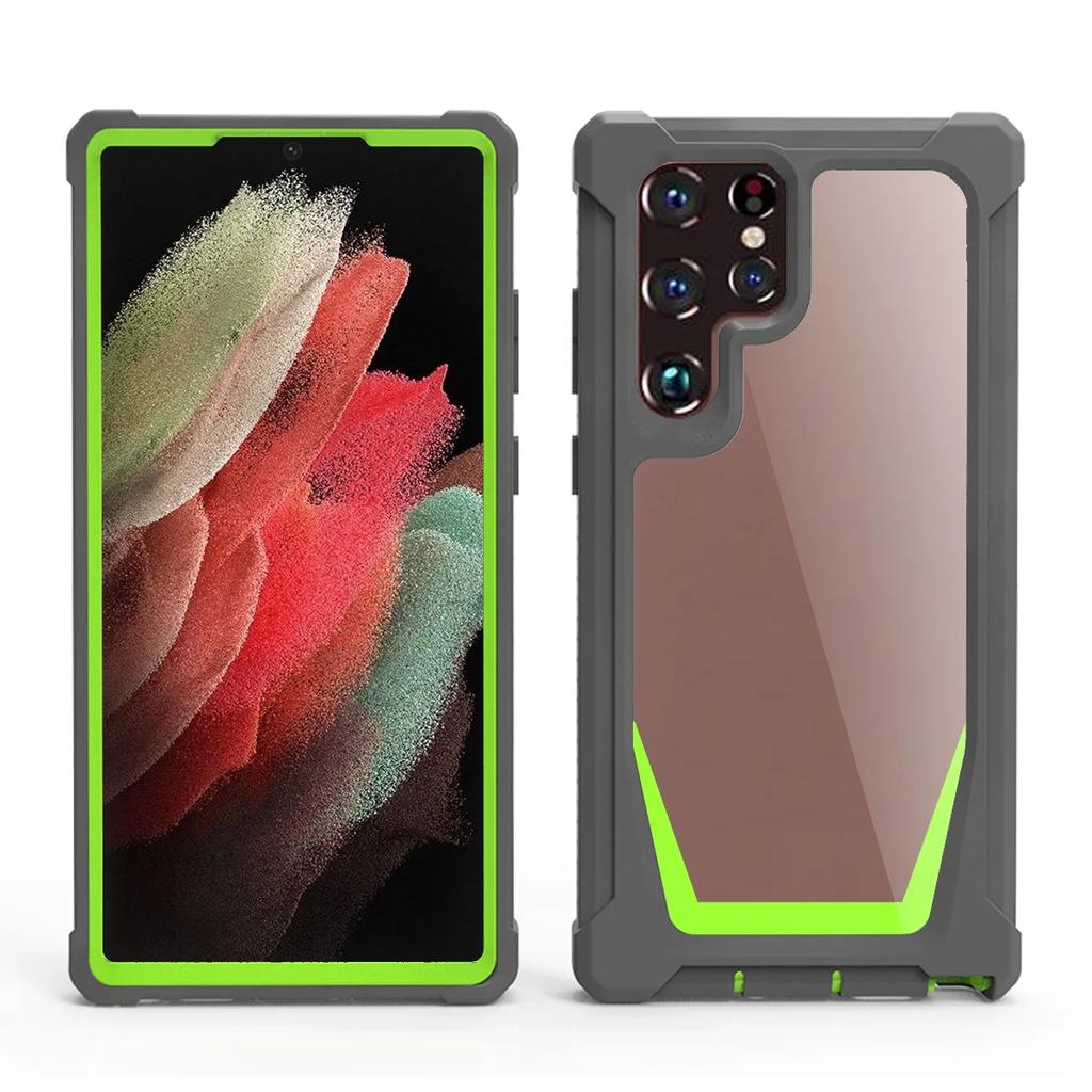 Rüstungs Case für Samsung Galaxy S25 S24 S23 S22 S21 Ultra Plus 5G S20 Note 20 10 Hülle Anti-Fall Schutz Air-bag Klare Schale Fundas