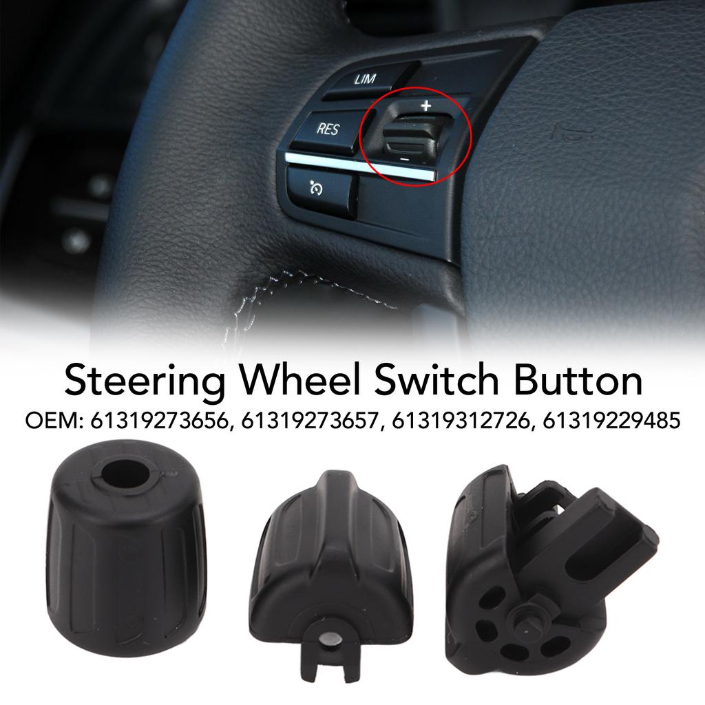 3pcs Steering Wheel Control Button Multifunction ABS 61319273656 Replacement for F10 F11 F18 F20 F21 F26