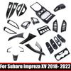 For Subaru Impreza XV 2018-  Carbonfiber Accessories Gear Shift Panel Knob Cover Door Handle Window Lift Button Switch Cover