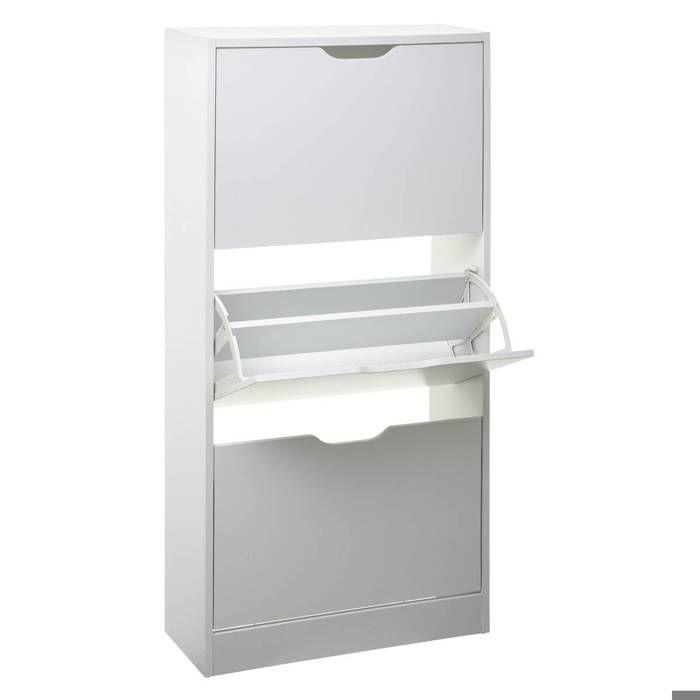 5five - Meuble Range-chaussures 3 Tiroirs Blanc