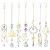 Dreamcatcher Design Crystal Sun Catcher AB Iridescent Moon Star Hanging Suncatcher for Home Rainbow Maker Window Garden Decors