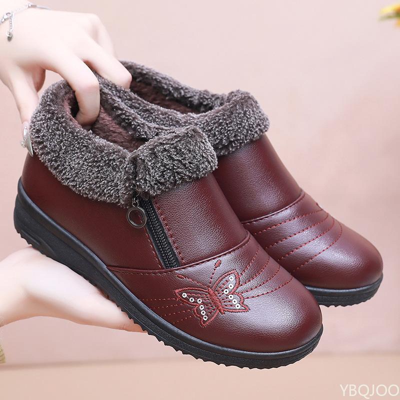 Fashion Winter Flat Bottomed Anti Slip Low Top Cold Resistant Shoes Simple Comfortable Waterproof Wear-resistant Anti Slip Women's Shoes