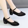 Sandals new soft-soled high-heeled sandals mesh sandals non-slip hole shoes hollow breathable single shoes