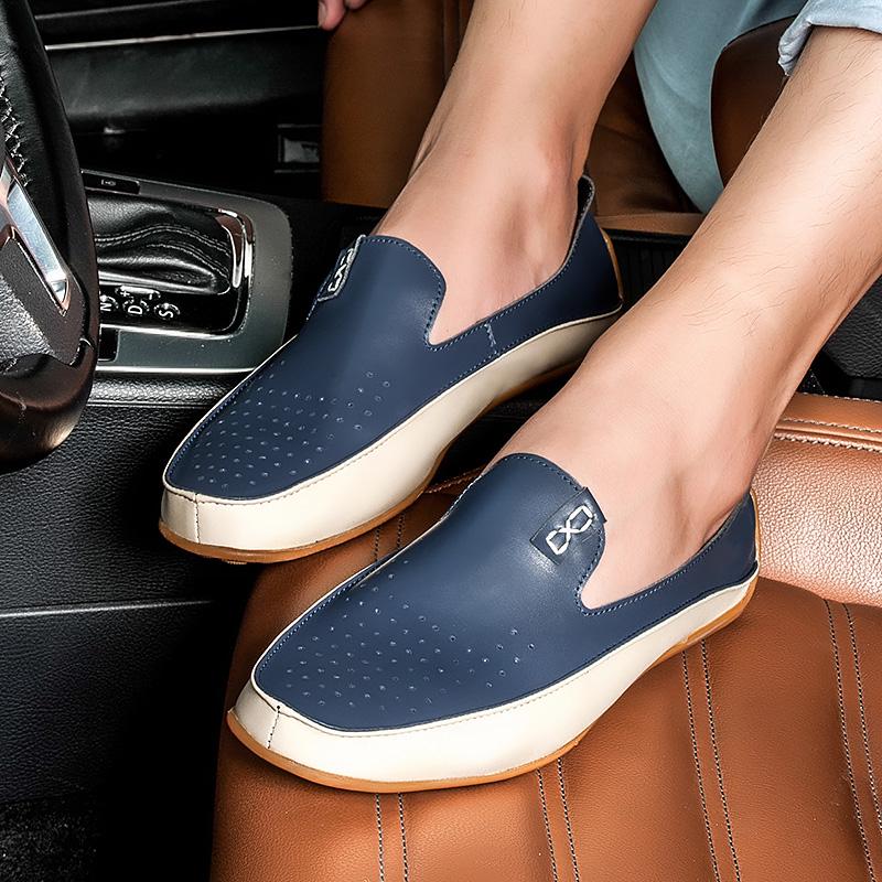 

Чоловічі мокасини Loafer Driving Gommino Comfort Flats Повсякденні сліпони Шкіряне взуття великих розмірів для жінок Взуття для водіння EU: 47 синій