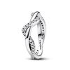 Pandora Sparkling Intertweed Wave Ring_193098C01