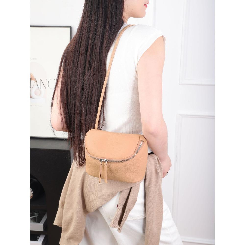 Cowhide Women's Bag Shoulder Crossbody Versatile Young Women's Bag Fashionable Large-capacity Soft Leather Bag Apple Bag Genuine Leather