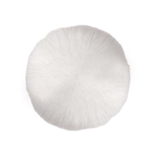 Faux Fur Pom Pom Fluffy Ball with Elastic Loop Cute Plush Ball Bag Charm for Craft Projects Hat Accessories
