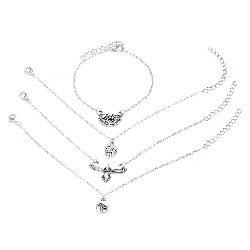 

Богемия, золотой цвет, браслет на щиколотке, ювелирные изделия для ног, бусины в стиле бохо, подвесной браслет-бабочка, набор для женщин, аксессуары серебряный