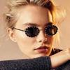 Luxury Diamond Oval Sunglasses For Men And Women Small Frame Fashion Shades With Uv400 Protection