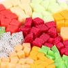 Miniature Fruit Slice Models: Strawberry, Cantaloupe, Watermelon Cubes - Salad Platter Display & Photography Prop.