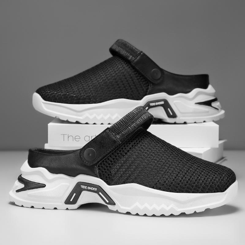 

Новые летние дышащие сандалии сетчатая поверхность пляжная обувь для отдыха полые износостойкие каркасные туфли слипоны удобные повседневные кроссовки 39