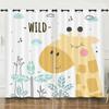 Curtains European And American Cartoon Animals Bear Deer Digital Printing Blackout Curtain Bedroom Punching
