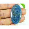 48Cts Genuine Neon Blue Apatite Oval Crystal Cabochon Loose Gemstone 22X41MM SK-2109
