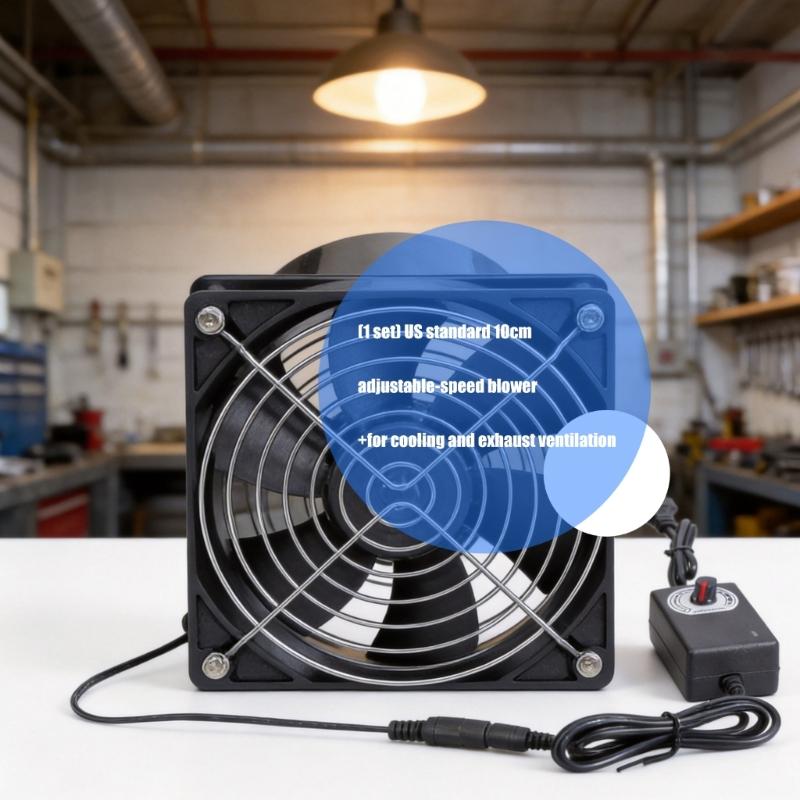 High Performances 10Cm Duct Fan Variable Speed Cooling Blower Fan For DIY Projects And Equipment Heat Dissipation