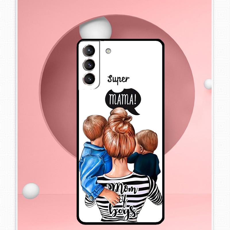 Fashion Super Mom Case For Samsung Galaxy S25 Ultra S20 S21 S22 S23 S24 Ultra S9 S10 Plus S25 FE Cover Funda