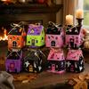 Halloween Party Treat Containers 4Pcs Candy Boxes, Mini Castle House Box, Paperboard Portable Cardboard Snack Holders Gift Container for Holiday