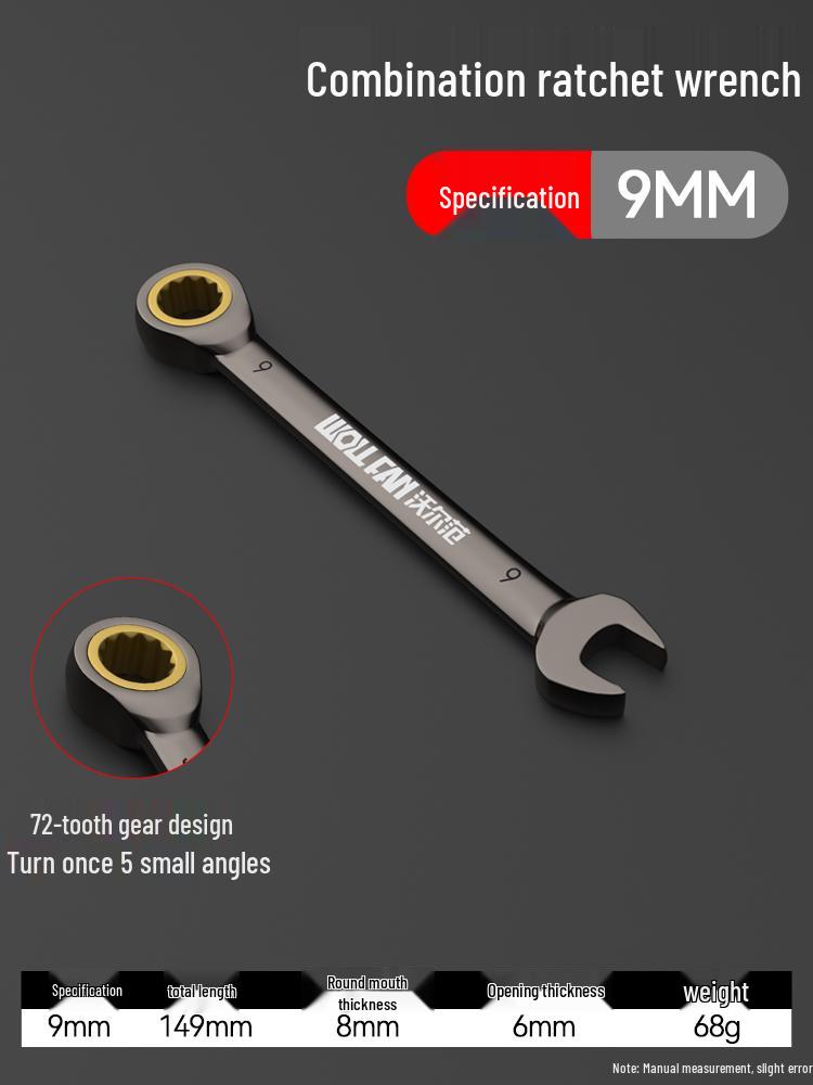 Dual-Ended Ratchet and Flower Wrench Set: Labor-Saving, Quick Two-Way Wrench Tools for Auto Repair (Sizes 8-27).