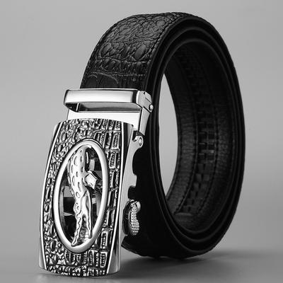 Gürtel Herren Business High-End Leder Alligator Muster Automatik Schnalle Gürtel Prägung