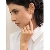 Exquisite Colored Cubic Zircon Stainless Steel Gold Adjustable Fashionable Opening Ring - Charming Jewelry Accessory