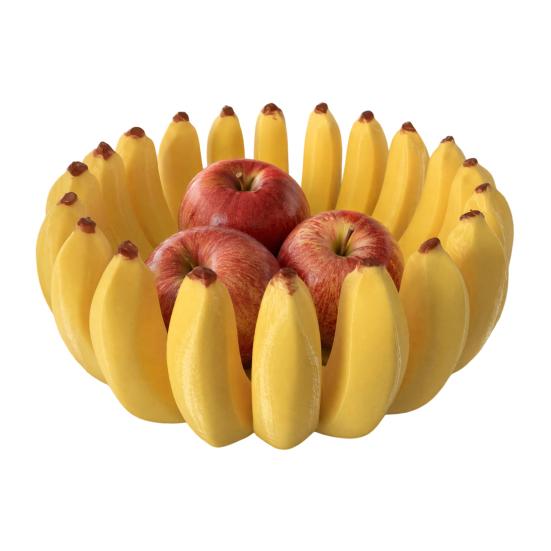 Yousheng 3D Printed Banana Fruit Bowl, Large Capacity Fruit Tray Holder, Decorative Fruit Shape Food Serving Plate for Kitchen, Dining