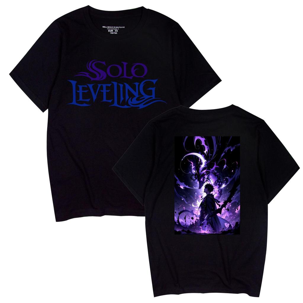 Popular Anime 'Solo Leveling' Unisex Casual Short Sleeve T-shirt for Couples