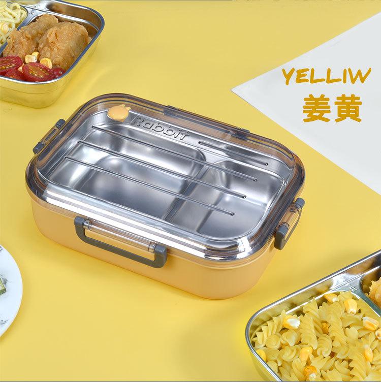 

Kawaii Stainless Steel Lunch Box Portable Grids Bento Box Candy Color Student School Office Healthy Food Storage Containers