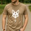 Minimal White Nine Tailed Fox Spirit Graphic T Shirt Unisex Crew Neck Short Sleeve Asian Myth Holiday Gift Top