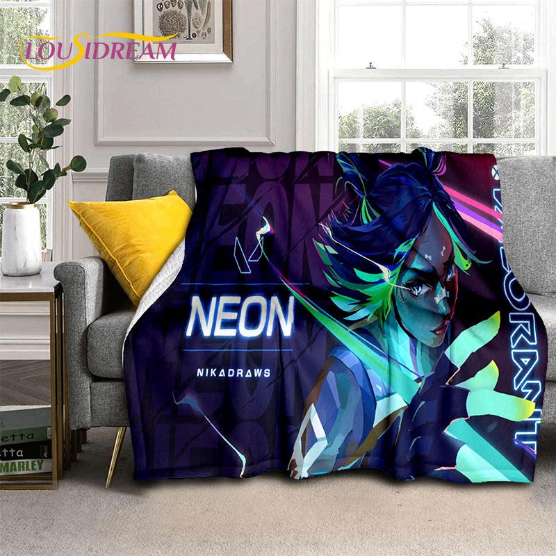 Cartoon Game VALORANT Gamer 3D Blanket,Soft Throw Blanket for Home Bedroom Bed Sofa Picnic Travel Office Rest Cover Blanket Kids