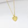 Virgin Mary St. Jude Prayer Shining Rhinestone Pendant Necklaces Gold color Women/Men Religious Neck Jewelry for Daily Wear