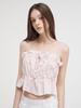 ETMON Shirring Stopper Sleeveless Blouse Pink