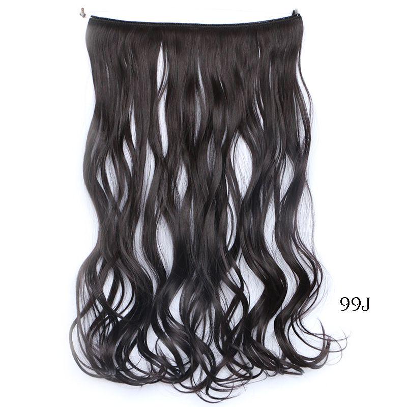 Luxurious Women Hair Extensions Long Wavy Synthetic Hairpiece 45cm For Effortless Elegance